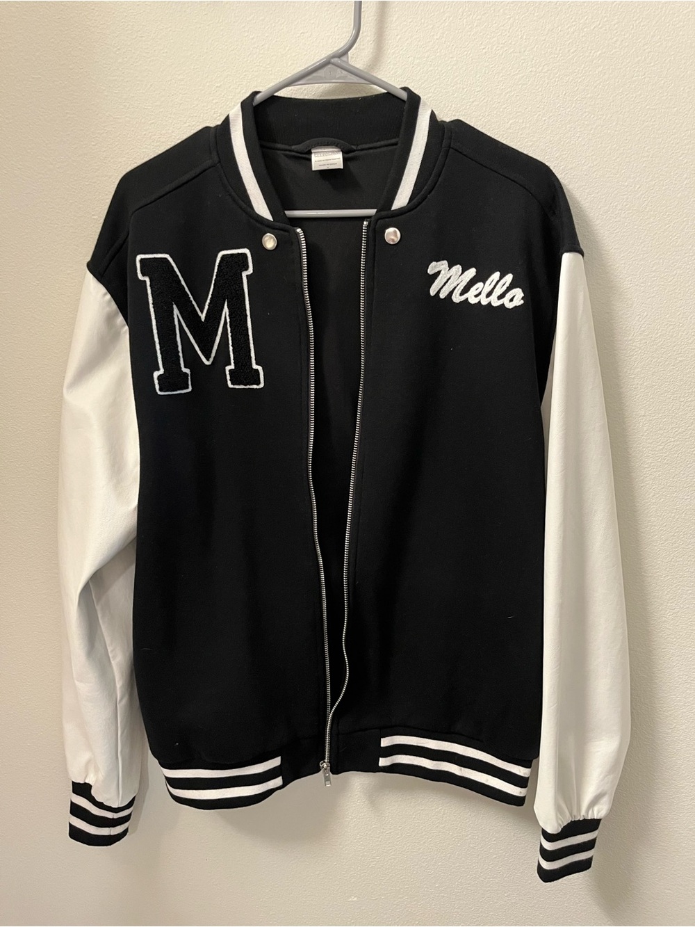 Marshmello Black & White Varsity Jacket